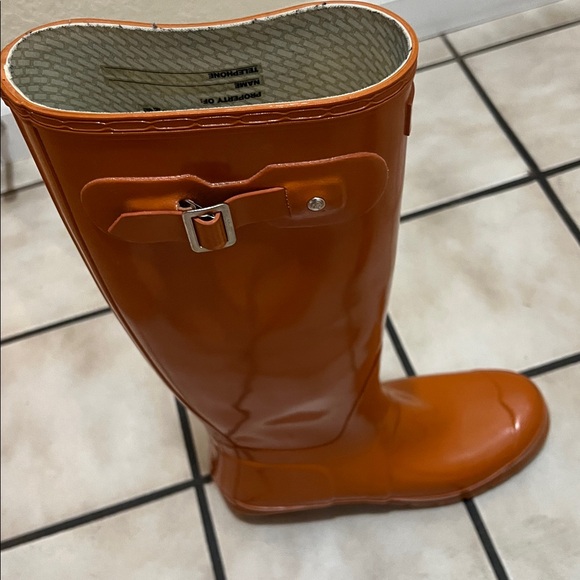 Orange Tall Rain Boots - Picture 8 of 8
